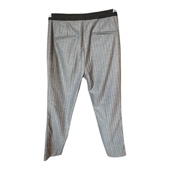 ZARA herringbone dress pants gray & black elastic waistband at back size medium - Picture 6 of 10